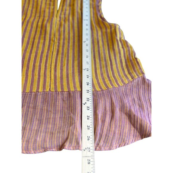 Free People Annabelle Striped Multicolor Gauzy Yarn Dye Set Shorts & Top Medium - Picture 6 of 16